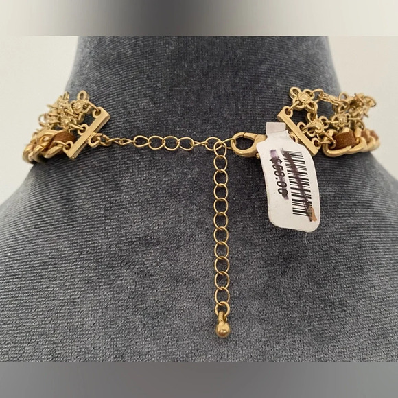 NWT Free People Get Obsessed Choker Necklace Gold Tone - Picture 5 of 5